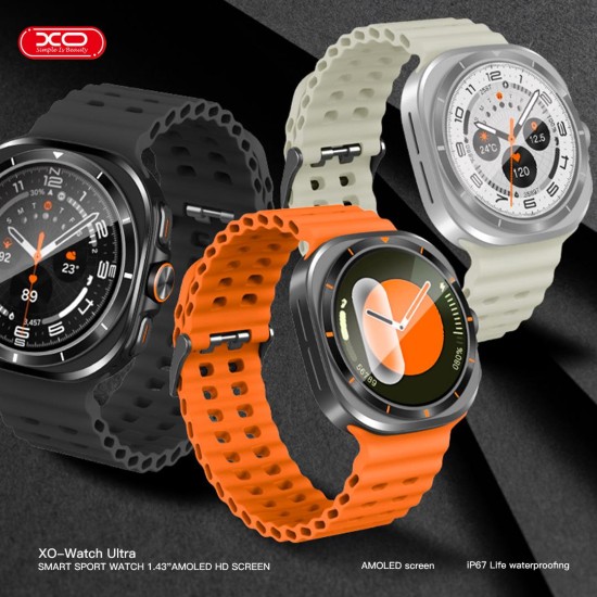 XO WATCH ULTRA SMART WATCH AMOLED ΚΛΗΣΗ ΜΑΥΡΟ