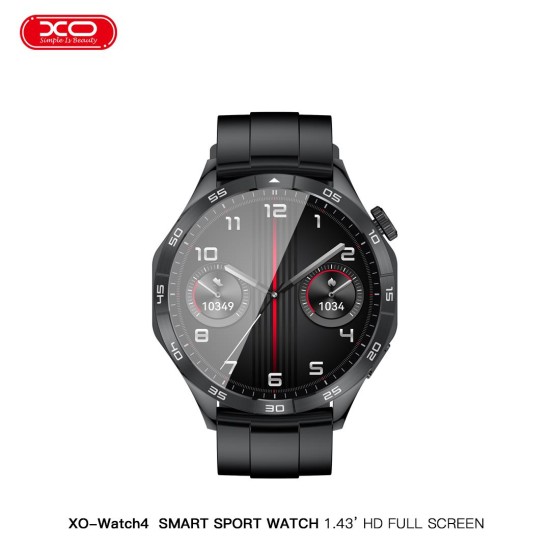 XO WATCH4 SMART WATCH AMOLED ΚΛΗΣΗ ΜΑΥΡΟ