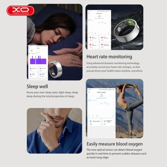 XO RS01 ΕΞΥΠΝΟ ΔΑΧΤΥΛΙΔΙ ΤΙΤΑΝΙΟΥ ΜΕΓΕΘΟΣ 10 ΧΡΥΣΟ