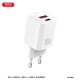 XO L149 ΦΟΡΤΙΣΤΗΣ PD30W 1 ΘΥΡΑ USB-A 1 ΘΥΡΑ TYPE-C ΛΕΥΚΟΣ