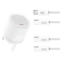 XO L143 ΦΟΡΤΙΣΤΗΣ PD20W 1 ΘΥΡΑ TYPE-C ΜΕ ΚΑΛΩΔΙΟ TYPE-C ΛΕΥΚΟΣ
