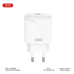 XO L141 ΦΟΡΤΙΣΤΗΣ 20W 1 ΘΥΡΑ TYPE-C ΜΕ ΚΑΛΩΔΙΟ PD ΣΕ LIGHTNING ΛΕΥΚΟΣ