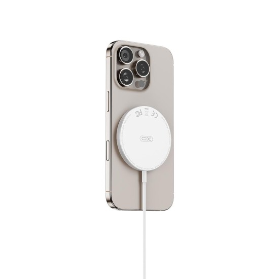 XO CX037 IPHONE MAGNETIC METAL ΑΣΥΡΜΑΤΟΣ ΦΟΡΤΙΣΤΗΣ 15W 3-IN-1 ΛΕΥΚΟΣ