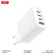 XO CE23 ΦΟΡΤΙΣΤΗΣ 65W GAN NITRIDE 3 ΘΥΡΕΣ TYPE-C 1 ΘΥΡΑ USB ΛΕΥΚΟΣ