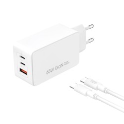 XO CE13 ΦΟΡΤΙΣΤΗΣ 65W GAN ΜΕ ΚΑΛΩΔΙΟ PD ΣΕ TYPE-C ΛΕΥΚΟ