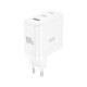 XO CE35 ΦΟΡΤΙΣΤΗΣ 100W GAN 2 ΘΥΡΕΣ TYPE-C 1 ΘΥΡΑ USB ΛΕΥΚΟΣ