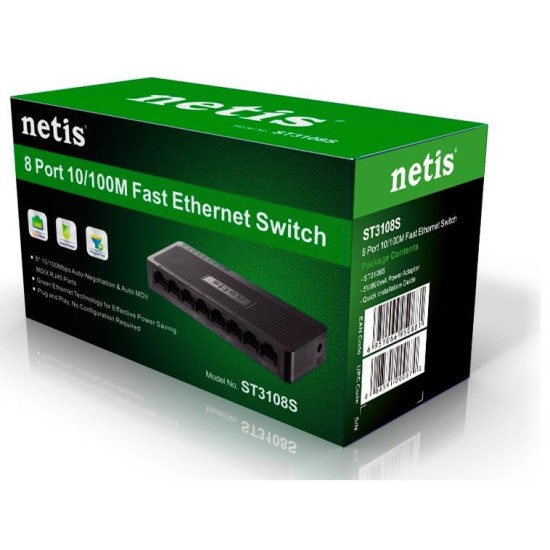 NETIS SWITCH 8-PORT 10/100Mbps