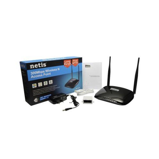 NETIS ACCESS POINT WF2220 300Mbs WIRELESS N 2x5dBI DETACHABLE