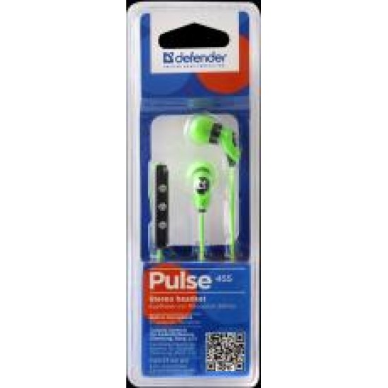 DEFENDER EARPHONES PULSE 455 ANDROID GREEN