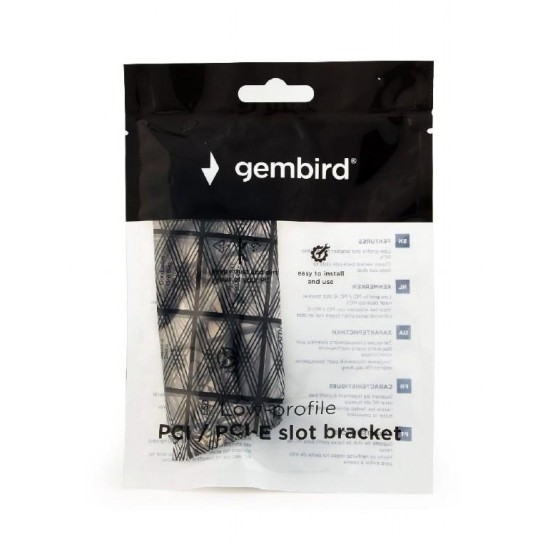 GEMBIRD PCI/PCI-E LOW PROFILE SLOT BRACKET VENTILATED (3 TEMΑΧΙΑ) ΜΑΥΡΟ