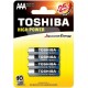 ΜΠΑΤΑΡΙΕΣ TOSHIBA ΑΛΚΑΛΙΚΕΣ ΑΑΑ