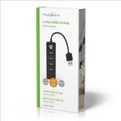 NEDIS UHUBU2420BK USB HUB 4-PORT USB 2.0 BLACK