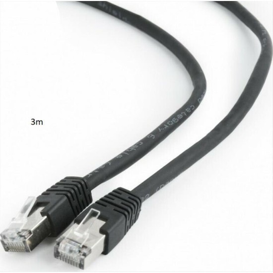 Cablexpert LAN Patch Cord 3m PP6-3M/BK Black