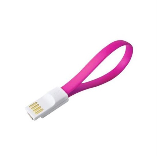 Μαγνητικό καλώδιο USB2.0 15cm χρώμα ροζ