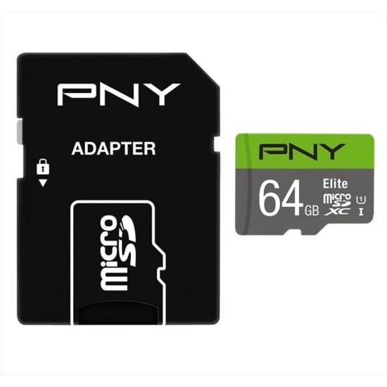 PNY Elite microSDXC 64GB Class 10 U1 with Adapter