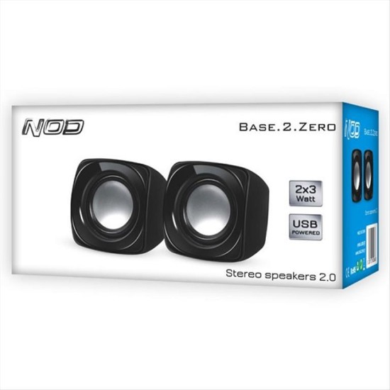 Nod Στερεοφωνικά ηχεία 2.0, 2 x 3W Black